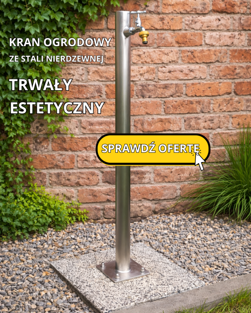 kran ogrodowy ze stali nierdzewnej