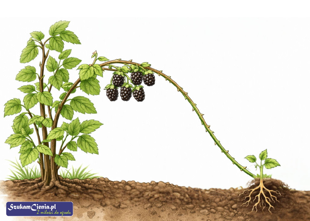 odkłady wierzchołkowe jeżyny