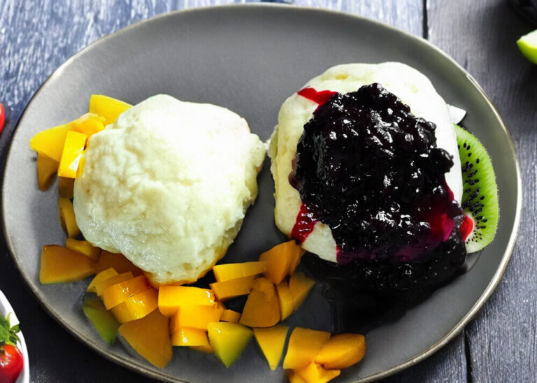 Kluski drożdżowe na parze dla alergików z porzeczkami i brzoskwiniami