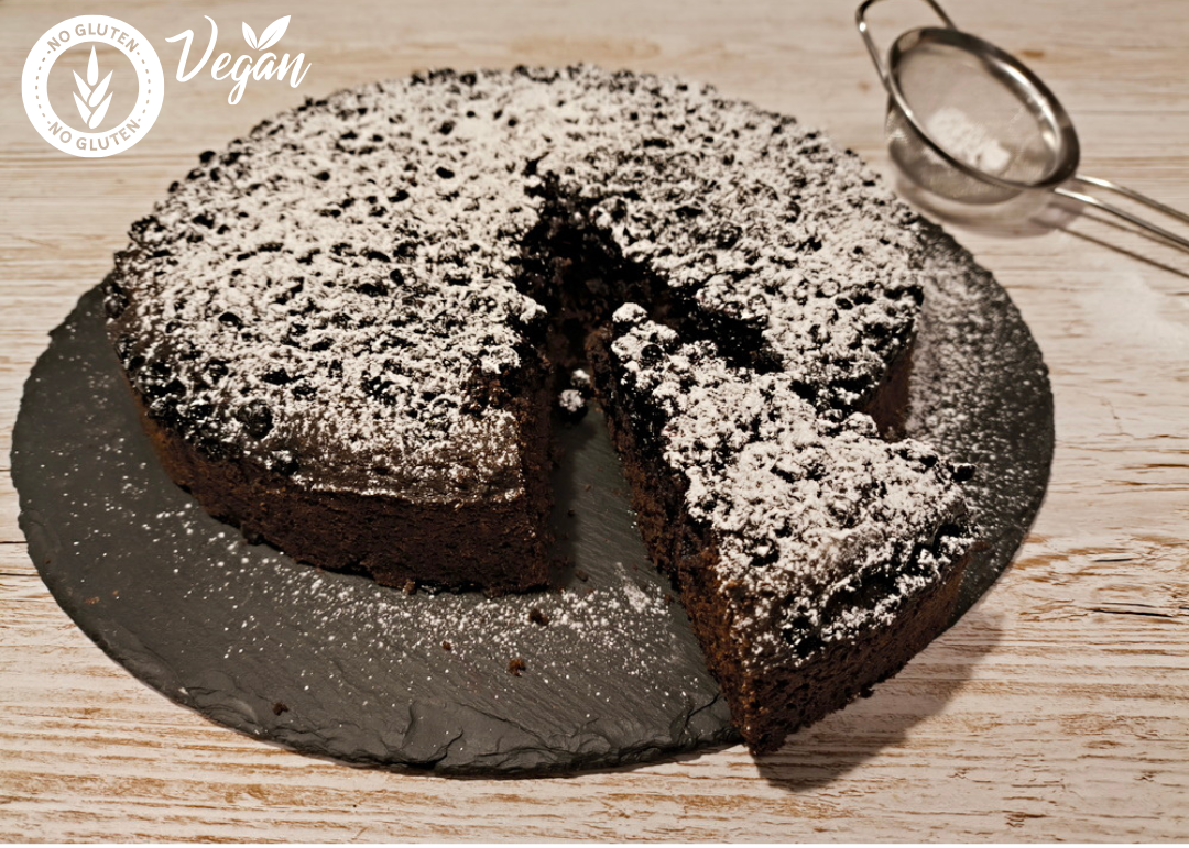 bezglutenowe ciasto wegańskie z jagodami